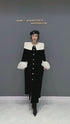 Velvet Pearl Collar Long Dress